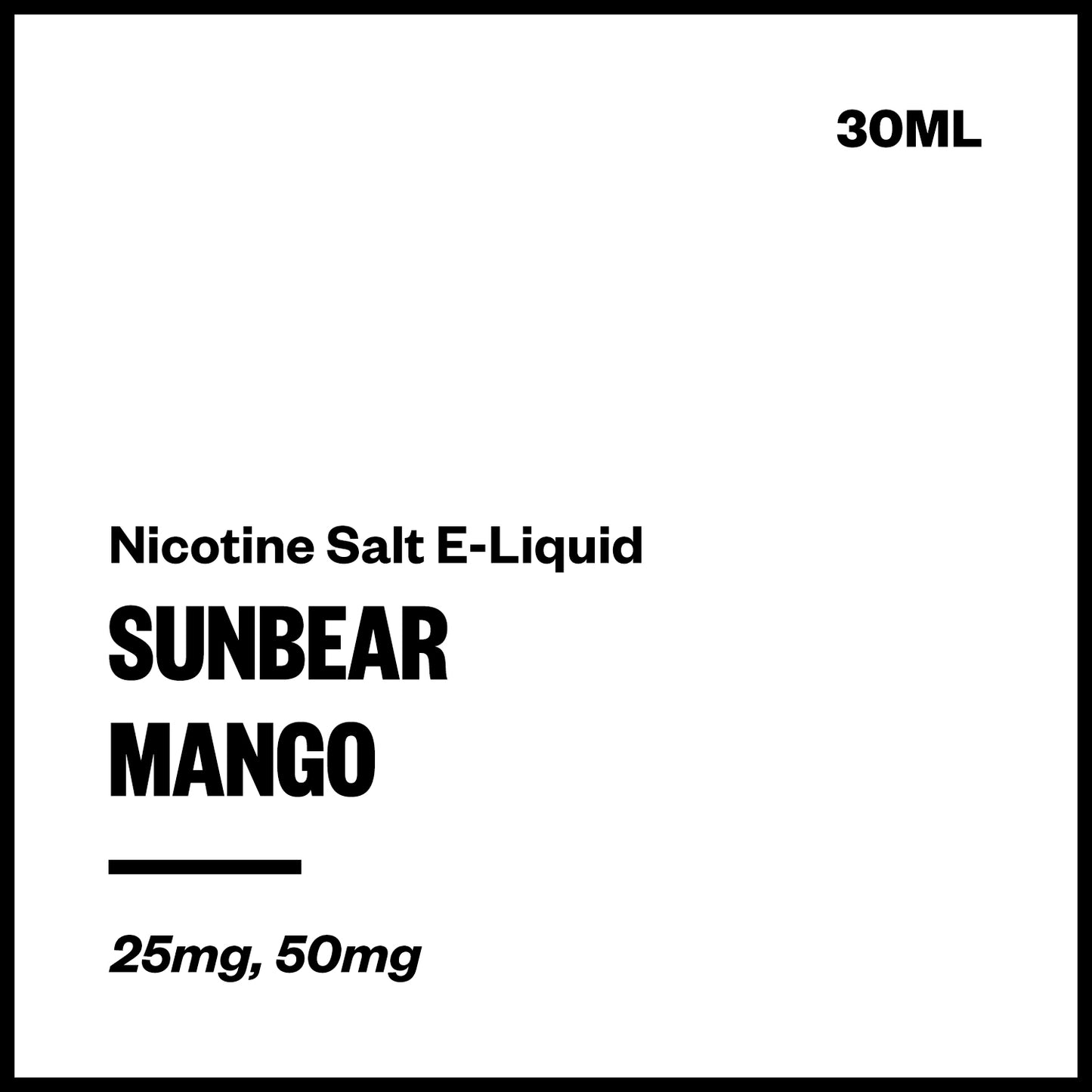 SunBear - Mango (Nic Salt E-Liquid 30ml) | Vapourium NZ