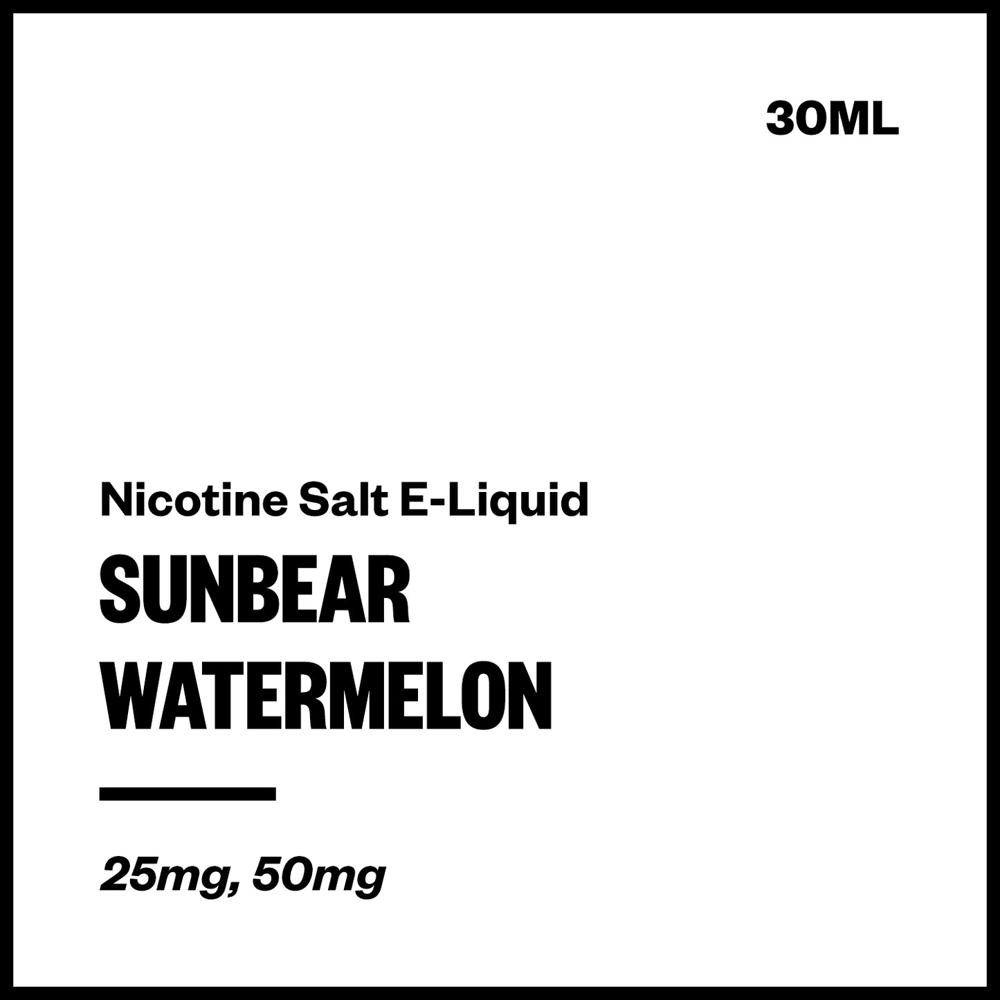 SunBear - Watermelon (Nic Salt E-Liquid 30ml) | Vapourium NZ