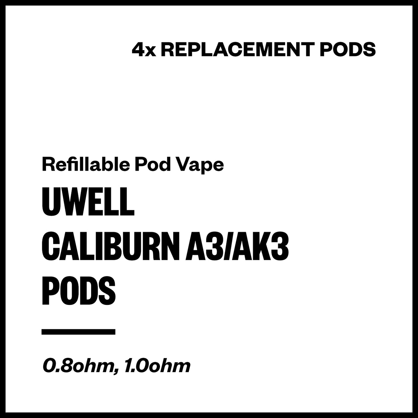 Uwell Caliburn A3/AK3 Replacement Pods (4 Pack) | Vapourium NZ
