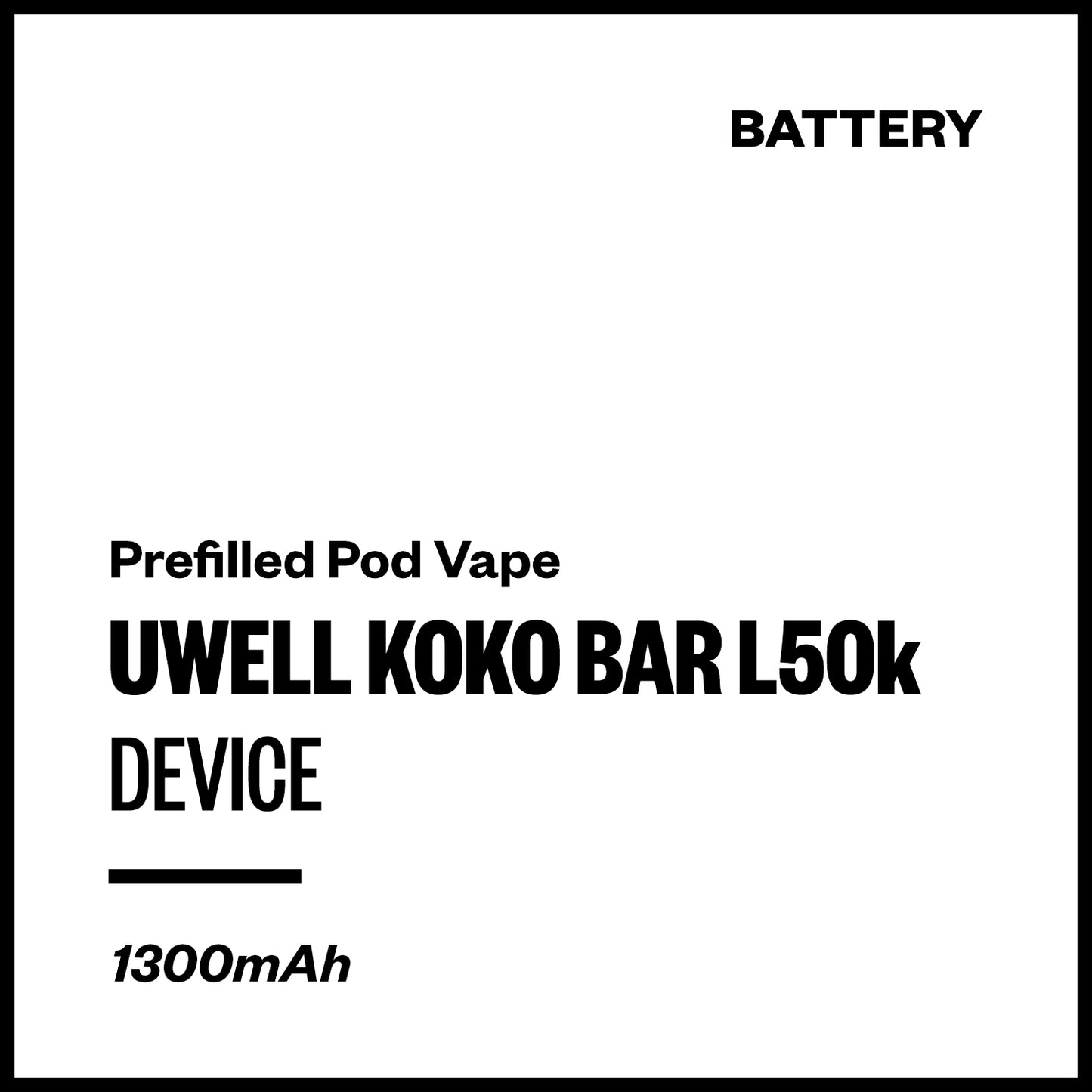 Uwell Koko Bar L5000 - Device (Battery Only) | Vapourium NZ