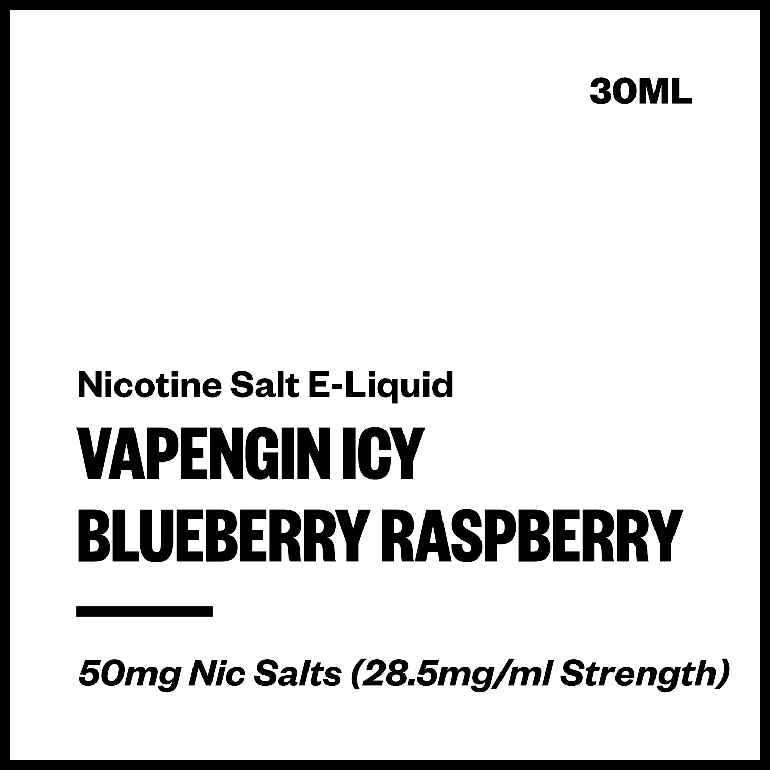 Vapengin Icy - Blueberry Raspberry (Nic Salt E-Liquid 30ml) | Vapourium NZ