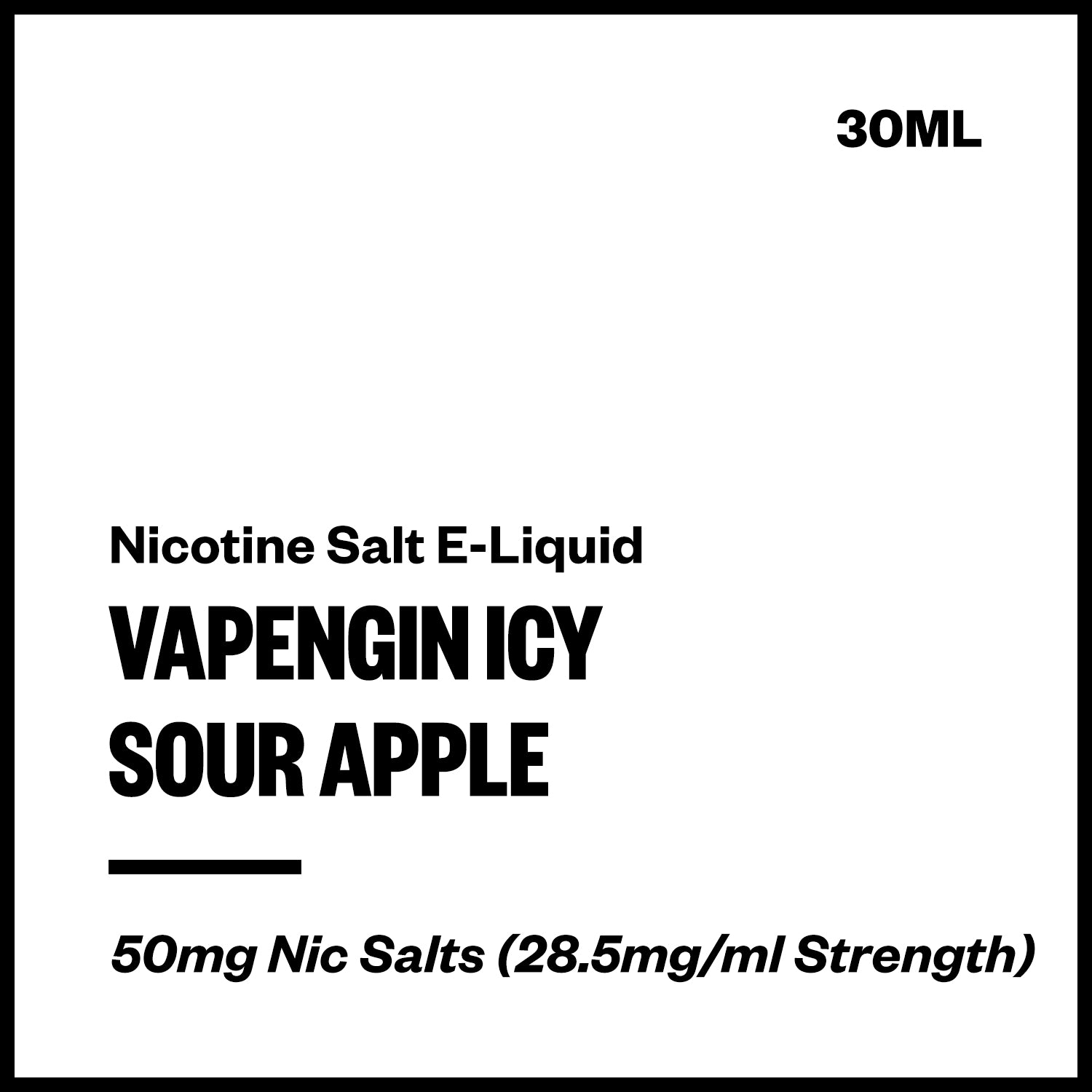 Vapengin Icy - Sour Apple (Nic Salt E-Liquid 30ml) | Vapourium NZ