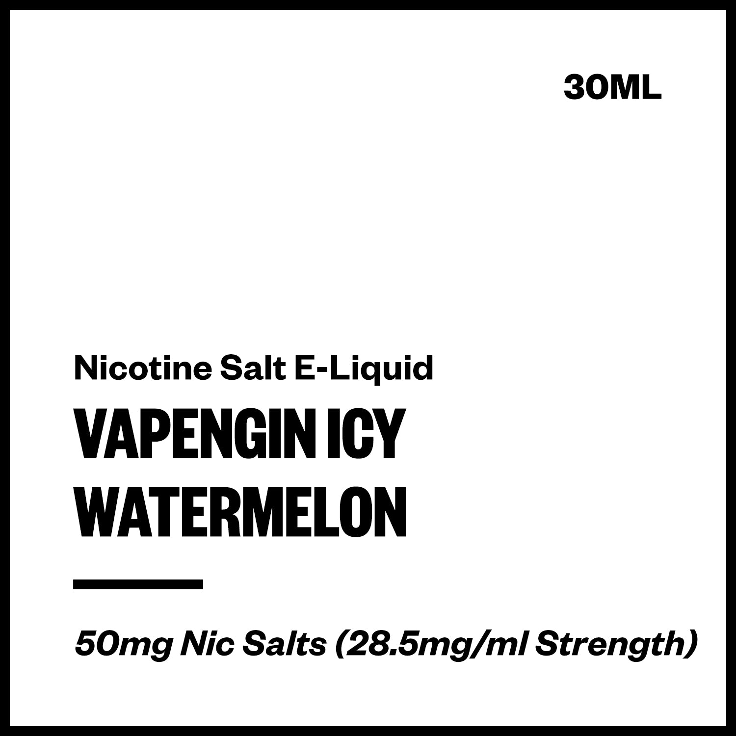 Vapengin Icy - Watermelon (Nic Salt E-Liquid 30ml) | Vapourium NZ