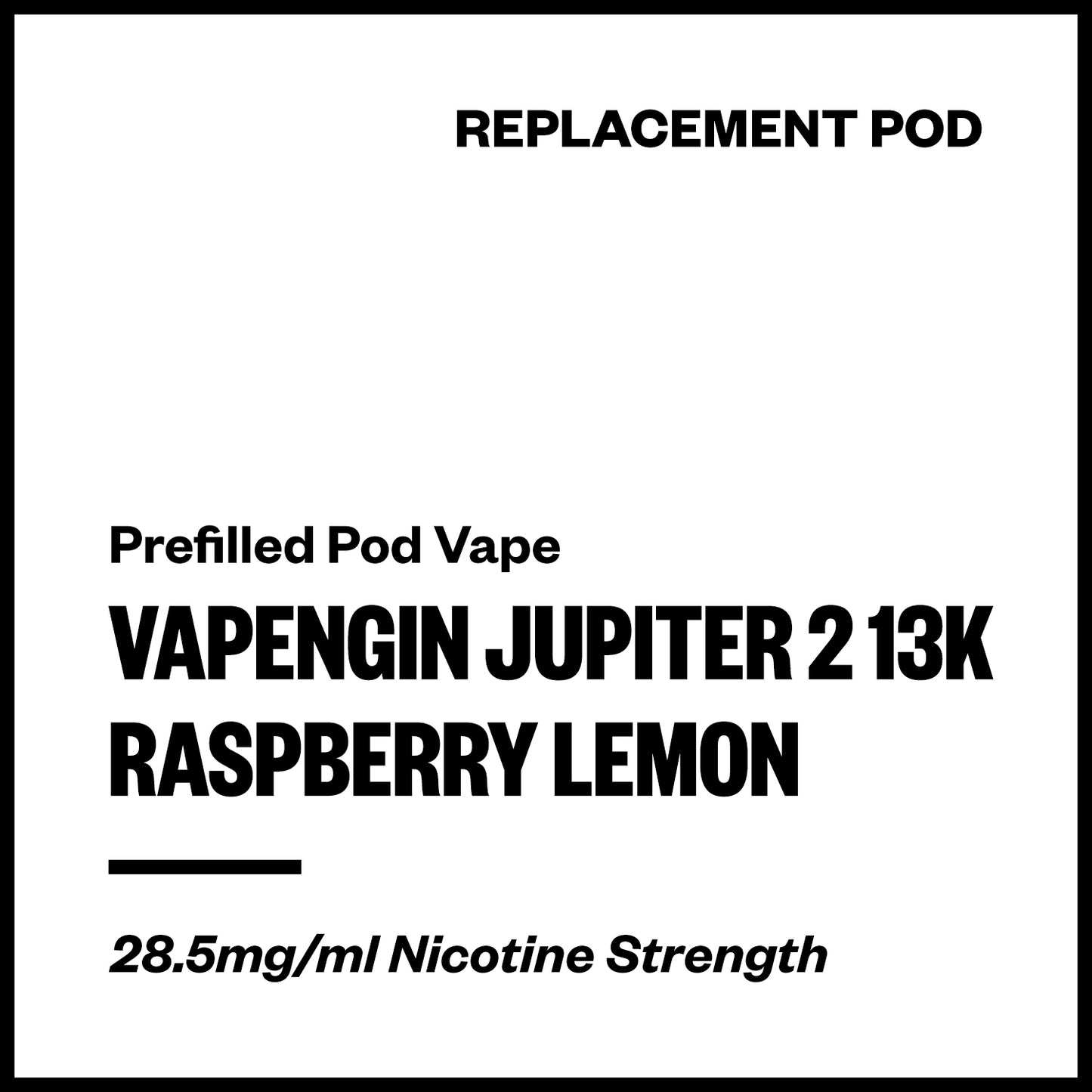 Vapengin Jupiter 2 - Raspberry Lemon (13,000 Puffs Replacement Pod) | Vapourium NZ