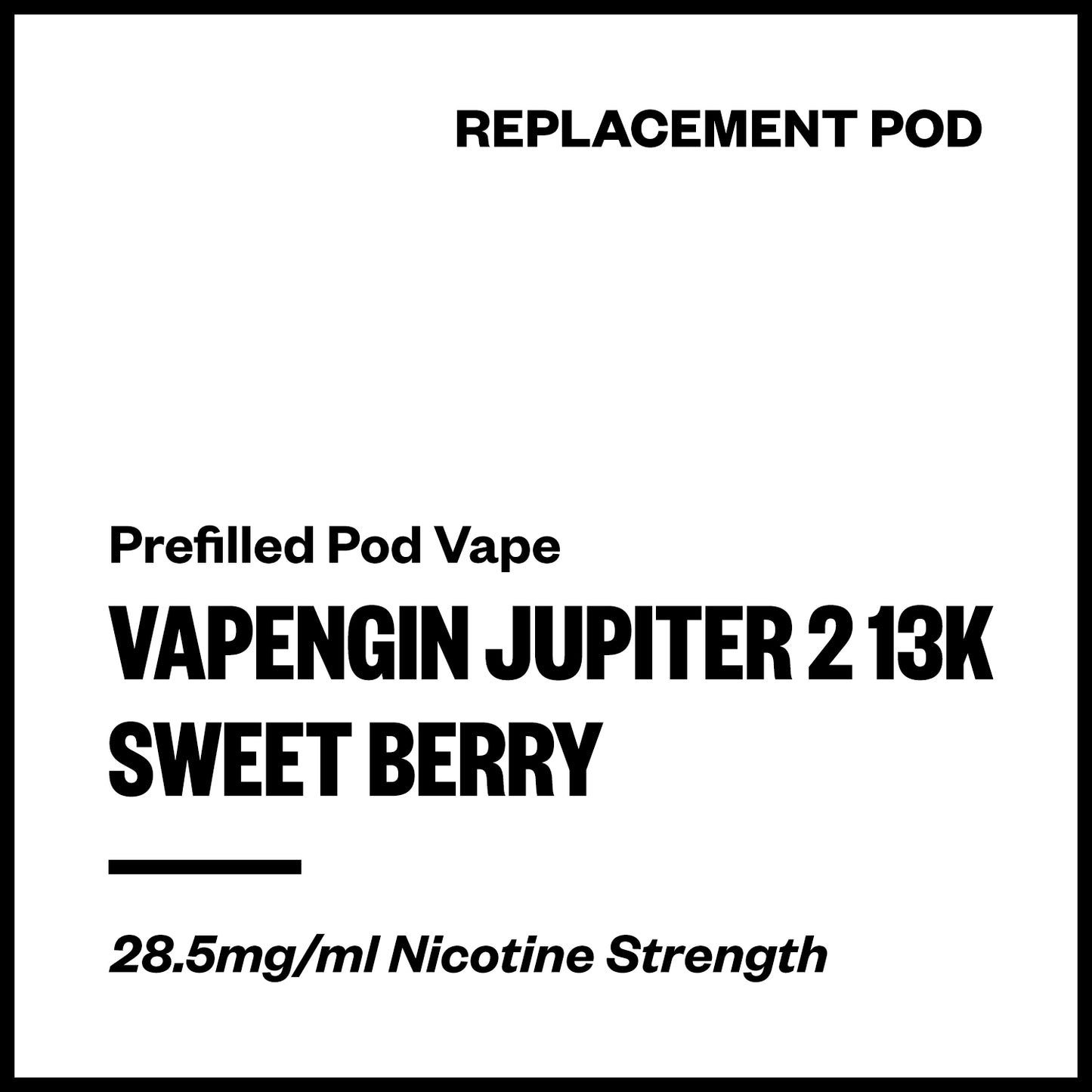 Vapengin Jupiter 2 - Sweet Berry (13,000 Puffs Replacement Pod) | Vapourium NZ