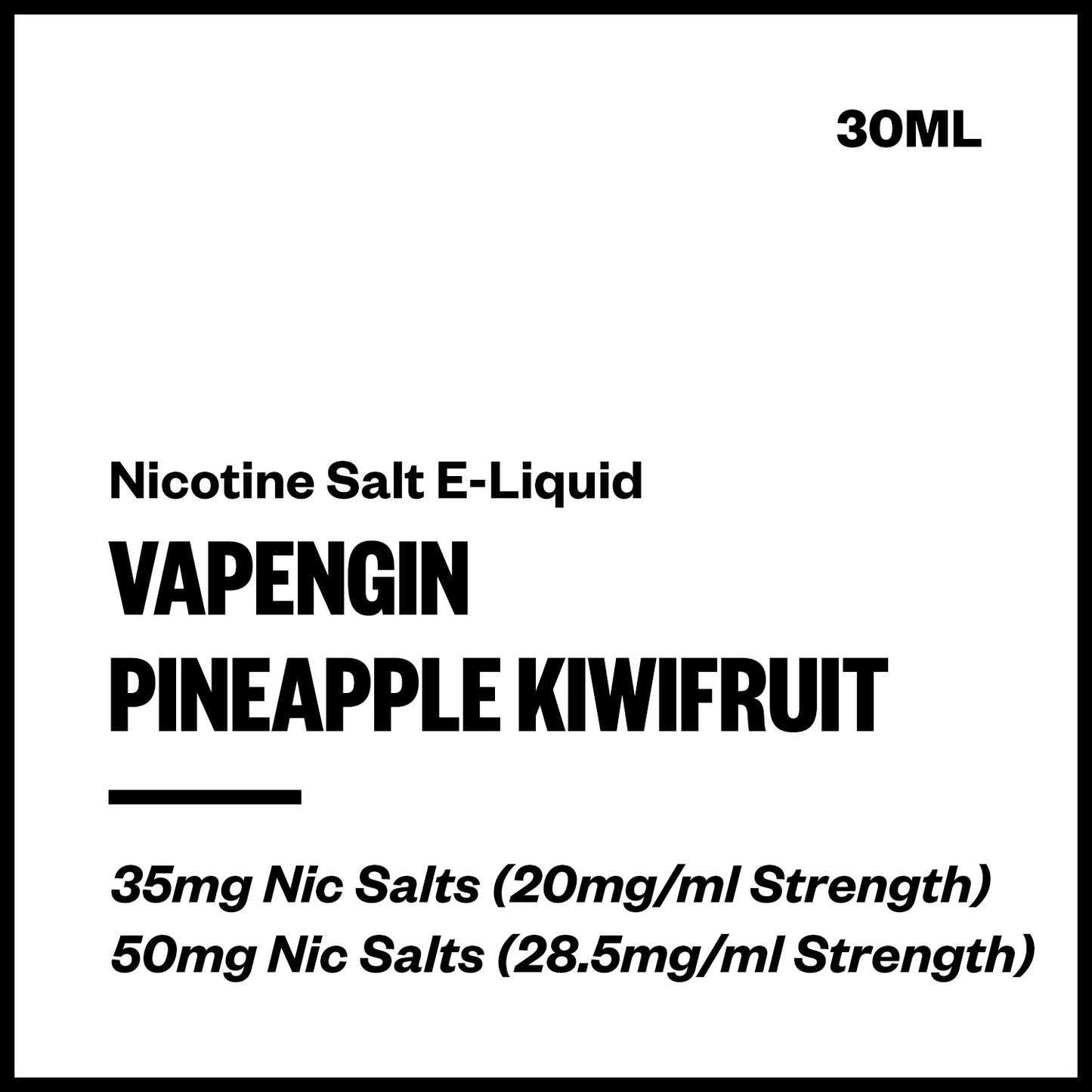 Vapengin - Pineapple Kiwifruit (Nic Salt E-Liquid 30ml) | Vapourium NZ