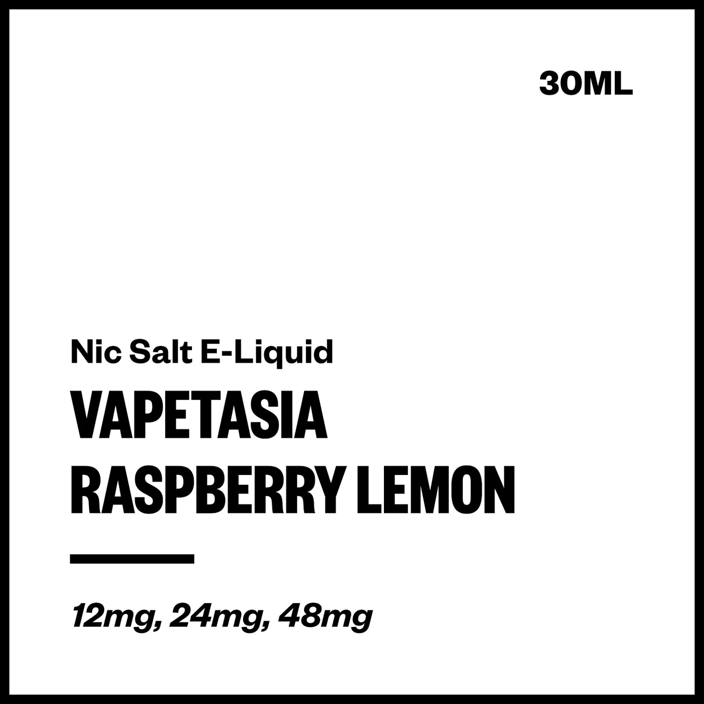 Vapetasia - Raspberry Lemon (Nic Salt E-Liquid 30ml) | Vapourium NZ