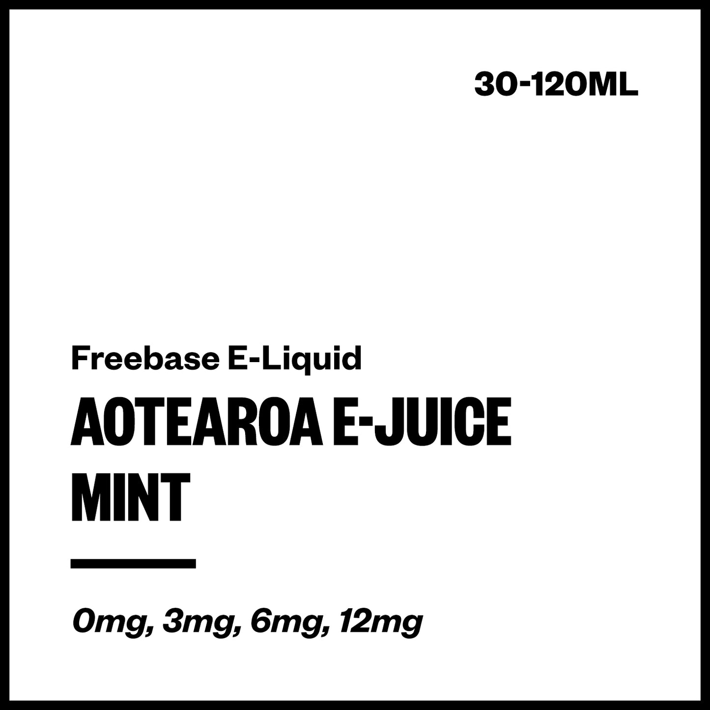 Aotearoa E-Juice - Mint (Freebase E-Liquid) - Vapourium NZ