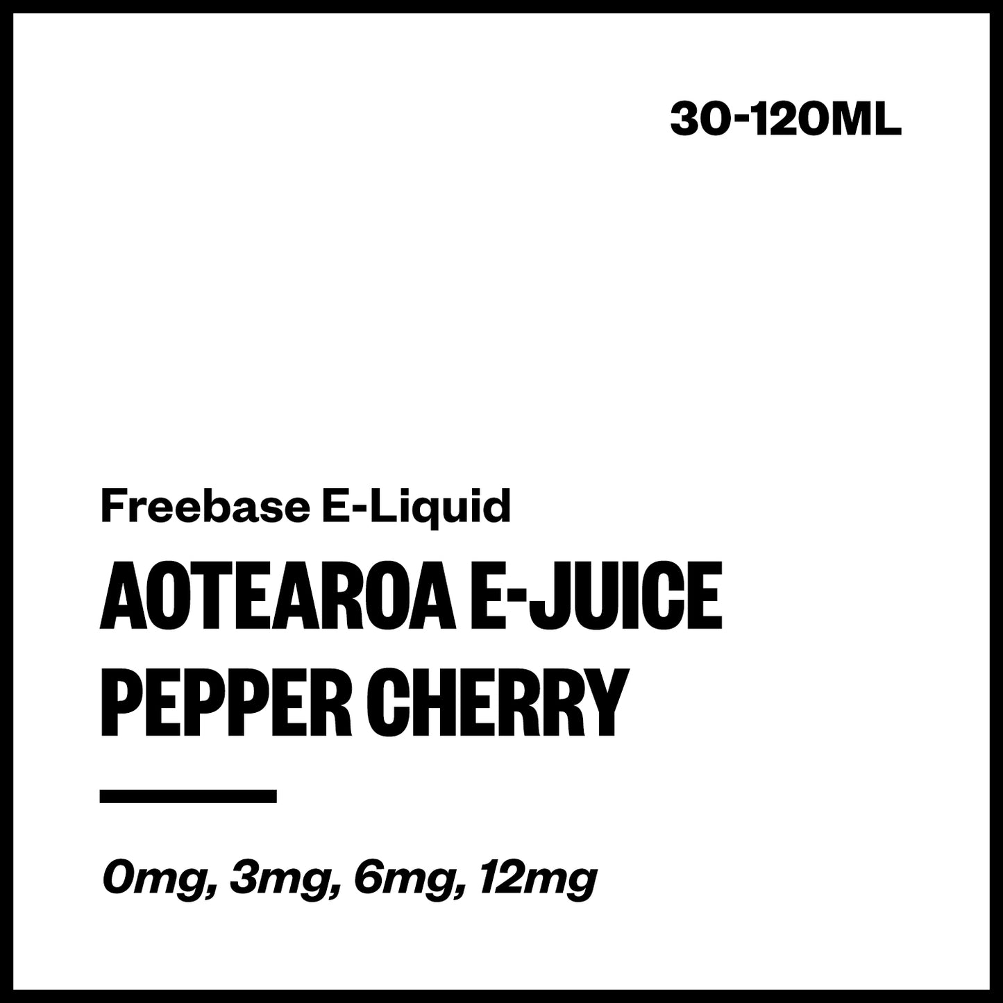Aotearoa E-Juice - Pepper Cherry (Freebase E-Liquid) - Vapourium NZ