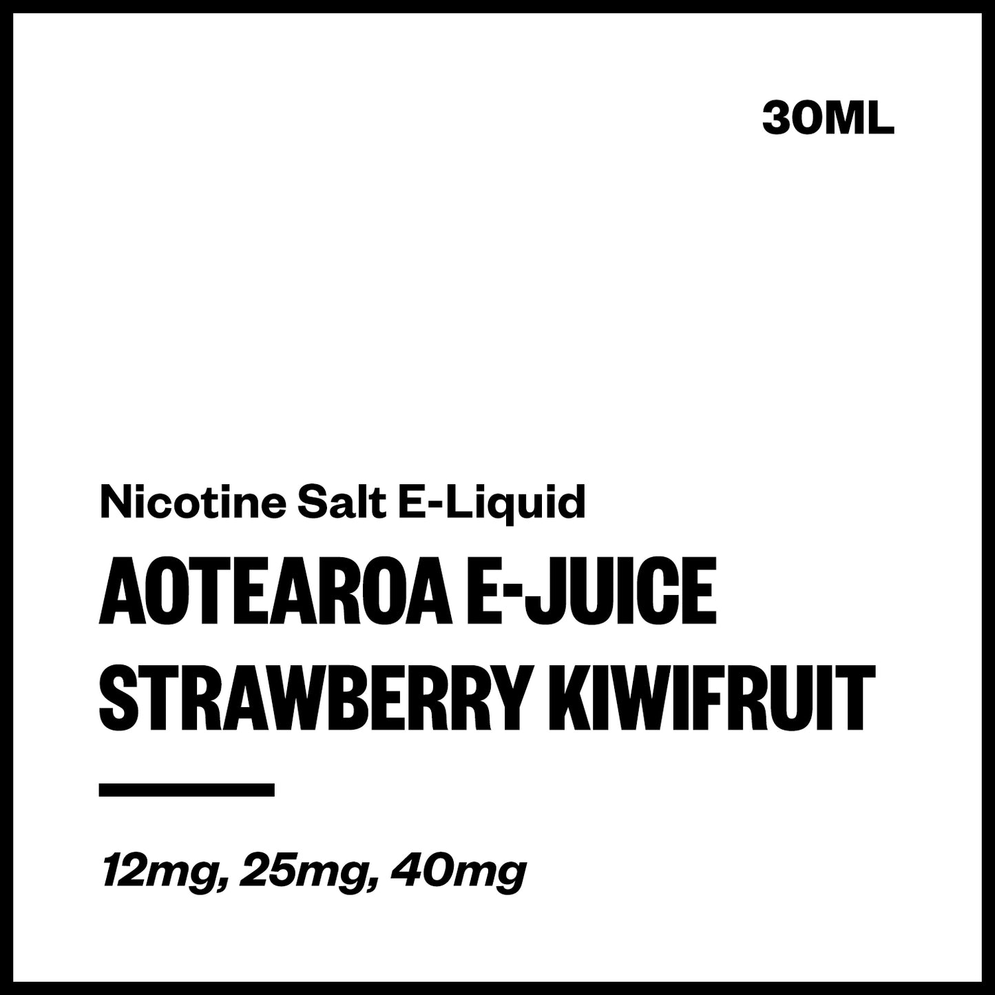 Aotearoa E-Juice - Strawberry Kiwifruit (Nic Salt E-Liquid) - Vapourium NZ