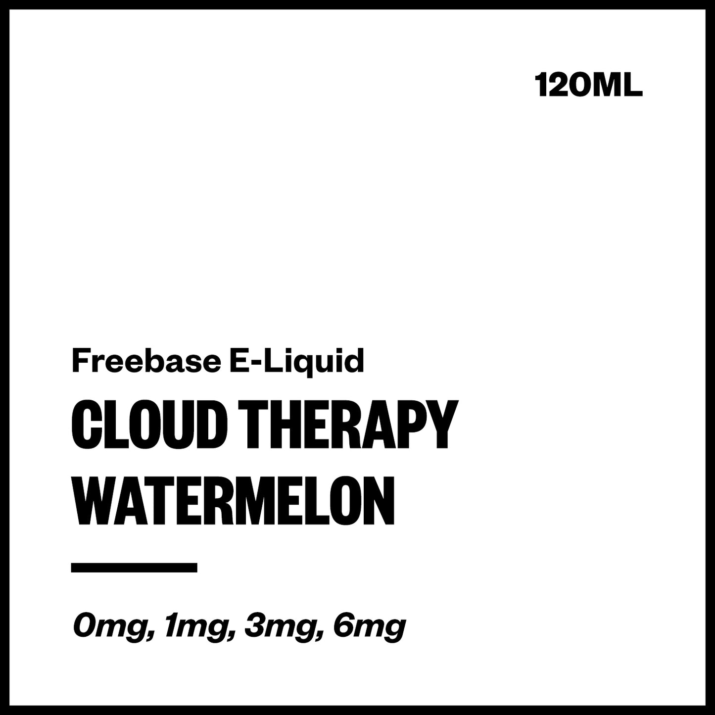 Cloud Therapy - Watermelon (Freebase E-Liquid 120ml) - Vapourium NZ