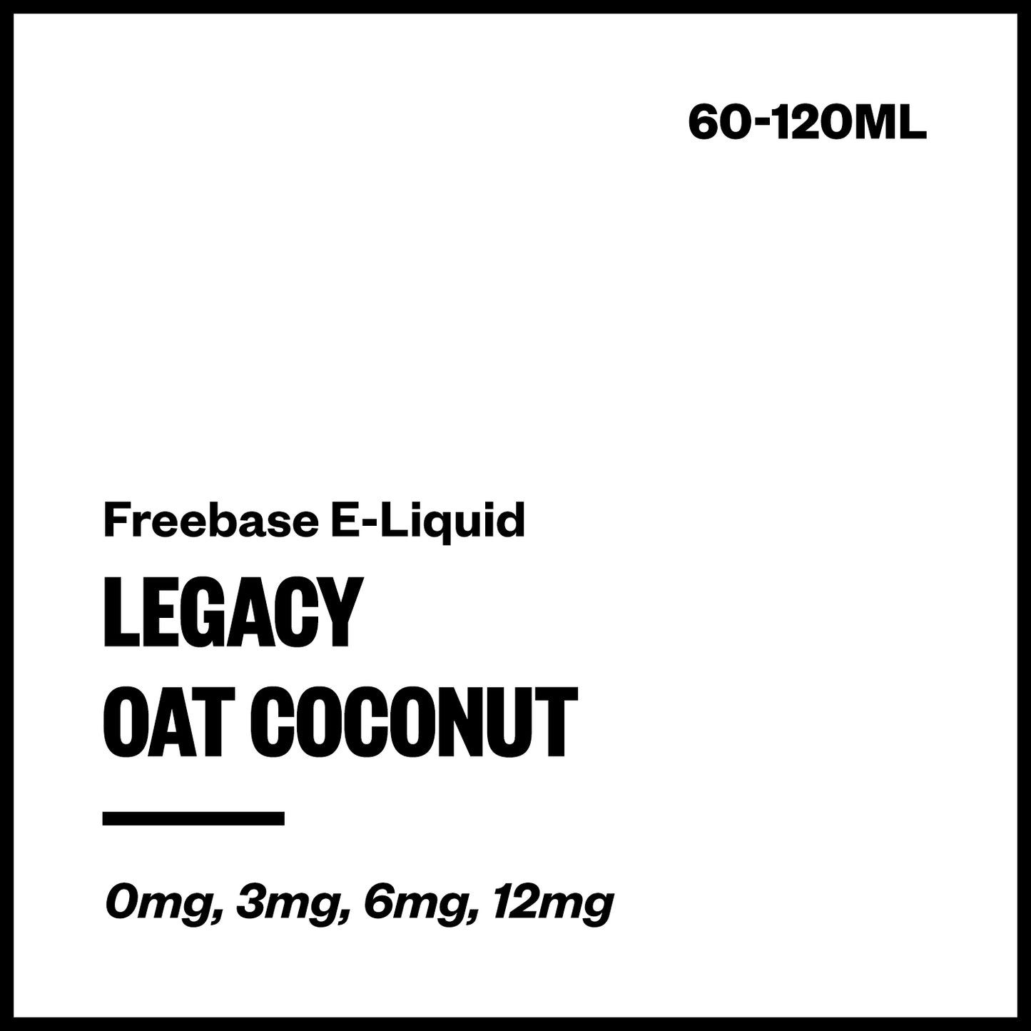 Legacy Oat Coconut Freebase E-Liquid - Vapourium NZ