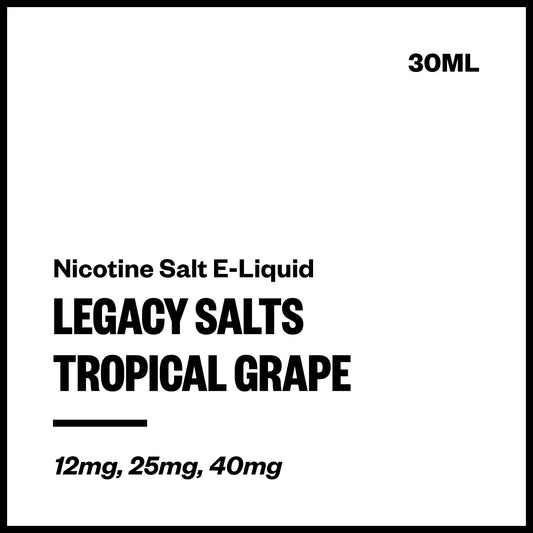 Legacy Salts Tropical Grape Nicotine Salt E-Liquid - Vapourium NZ