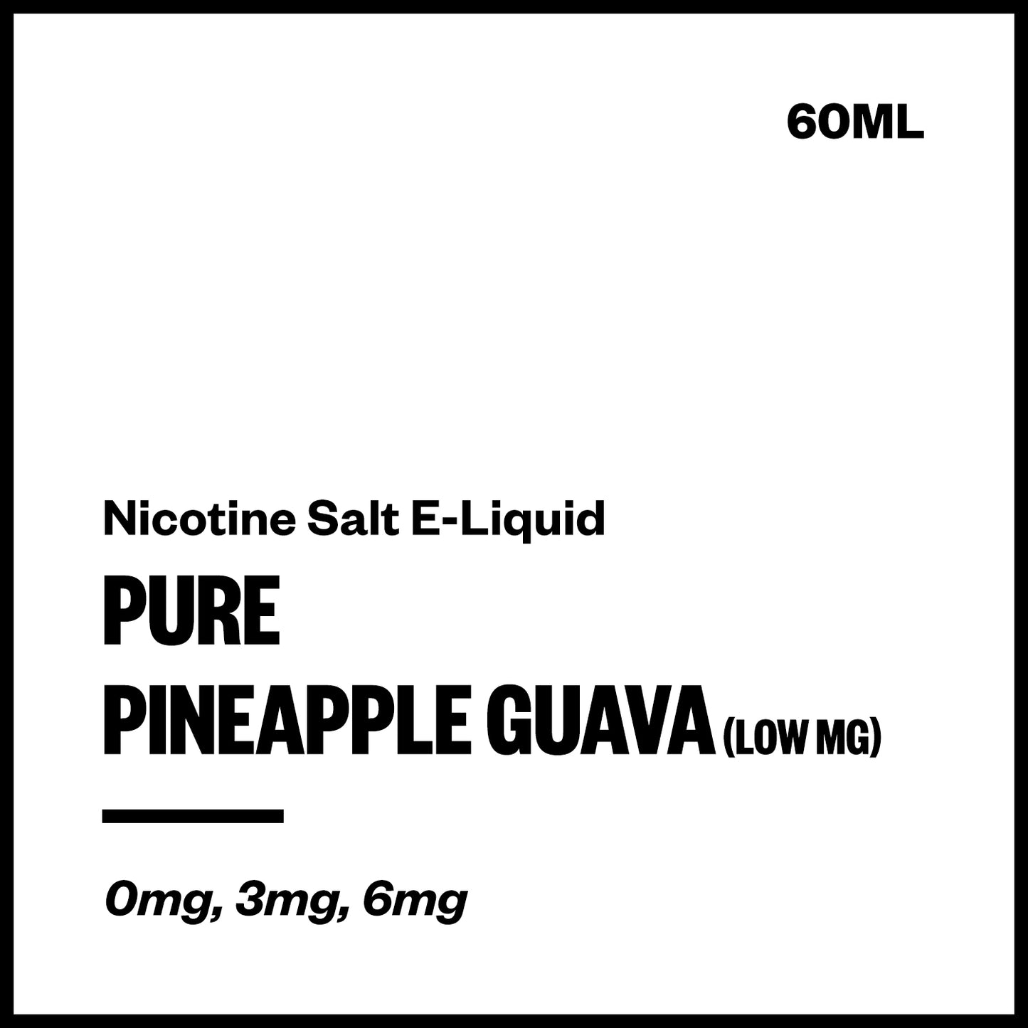 Pure - Pineapple Guava (Low MG Nic Salt E-Liquid 60ml) - Vapourium NZ