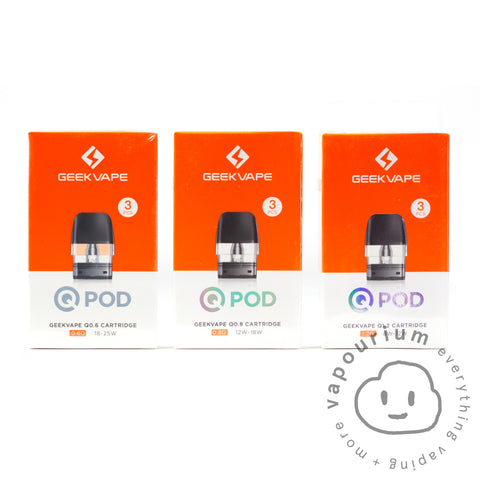 Geekvape Q Replacement Pods - 3 Pack - Vapourium, Buy Vape NZ, Ecig, Vape Pens, Ejuice/Eliquid, Christchurch, Dunedin, Timaru