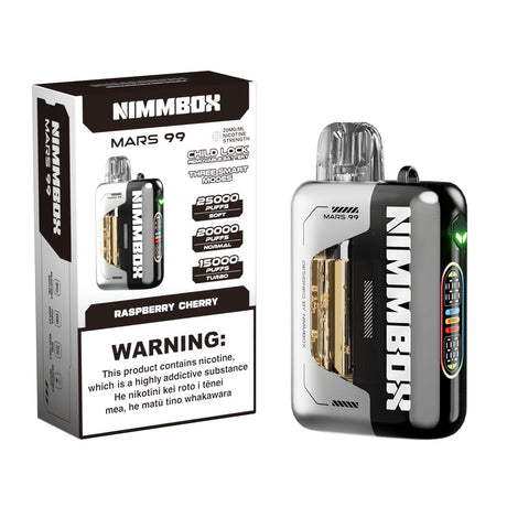 NIMMBOX Mars 99 Disposable Vape 25000 Puff - Raspberry Cherry