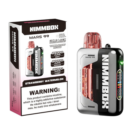 NIMMBOX Mars 99 Disposable Vape 25000 Puff - Strawberry Watermelon