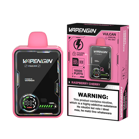 Vapengin Vulcan Disposable Vape - 10K Puff - Raspberry Cherry