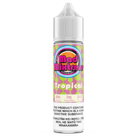 Mad Mixtress - Tropical (ex-Double Dragon) - 60ml - Vapourium, First brick & mortar vape shop in NZ, Vape NZ, Disposable Vapes NZ, Vape Juice, Eliquid, Nic Salts, Freebase, Vaporium, Vapourium, Christchurch, Dunedin, Timaru.