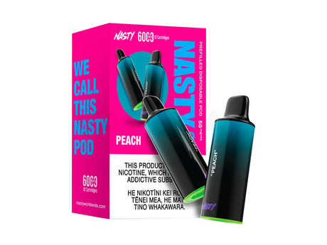 Nasty PX10 Pre-filled Replacement Pod (2 Pack) - Peach - Vapourium, First brick & mortar vape shop NZ, Vape NZ, Disposable Vapes NZ, Vape Juice, Eliquid, Nic Salts, Freebase, Vapourium, Christchurch, Dunedin, Timaru NZ