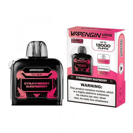 Vapengin Jupiter 2 Replacement Pods 13000 Puff - Strawberry Raspberry - Vapourium - Dunedin, Christchurch, Timaru