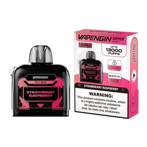 Vapengin Jupiter 2 Replacement Pods 13000 Puff - Strawberry Raspberry - Vapourium - Dunedin, Christchurch, Timaru