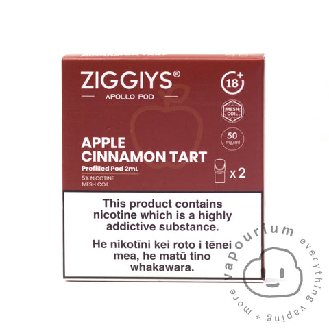 Ziggiys Apollo Prefilled Replacement Pods - 2 Pack - Apple Cinnamon Tart - Vapourium, Buy Vape NZ, Ecig, Vape Pens, Ejuice/Eliquid, Christchurch, Dunedin, Timaru