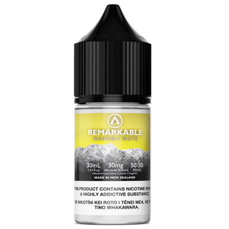 Remarkable Salts - Banana Nuts (ex-Banana Muffin) - 30ml - Vapourium, Buy Vape NZ, Ecig, Vape Pens, Ejuice/Eliquid, Christchurch, Dunedin, Timaru