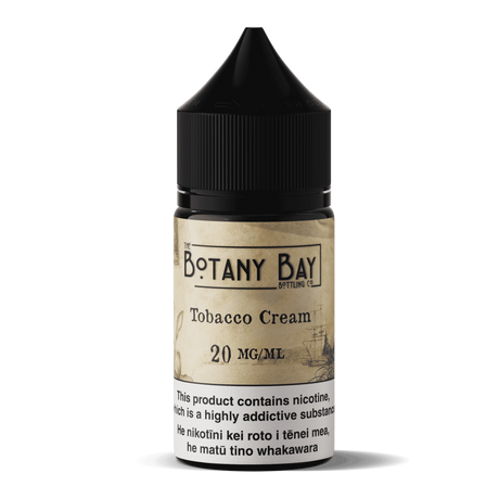 Botany Bay Bottling Co Salts - Tobacco Cream - 30ml - Vapourium, First brick & mortar vape shop in NZ, Vape NZ, Disposable Vapes NZ, Vape Juice, Eliquid, Nic Salts, Freebase, Vaporium, Vapourium, Christchurch, Dunedin, Timaru.