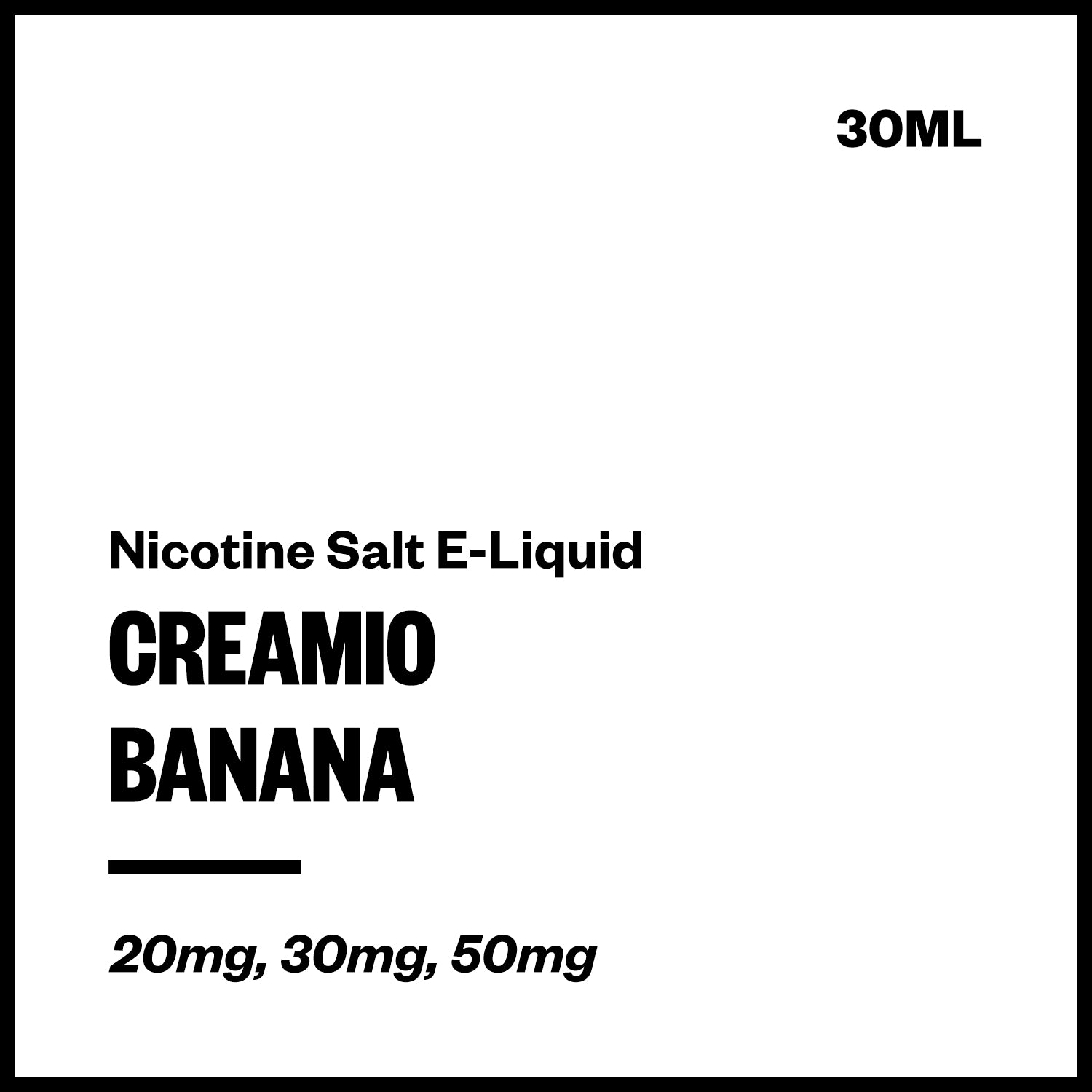 Creamio - Banana (Nic Salt E-Liquid 30ml) - Vapourium, Buy Vape NZ, Ecig, Vape Pens, Ejuice/Eliquid, Christchurch, Dunedin