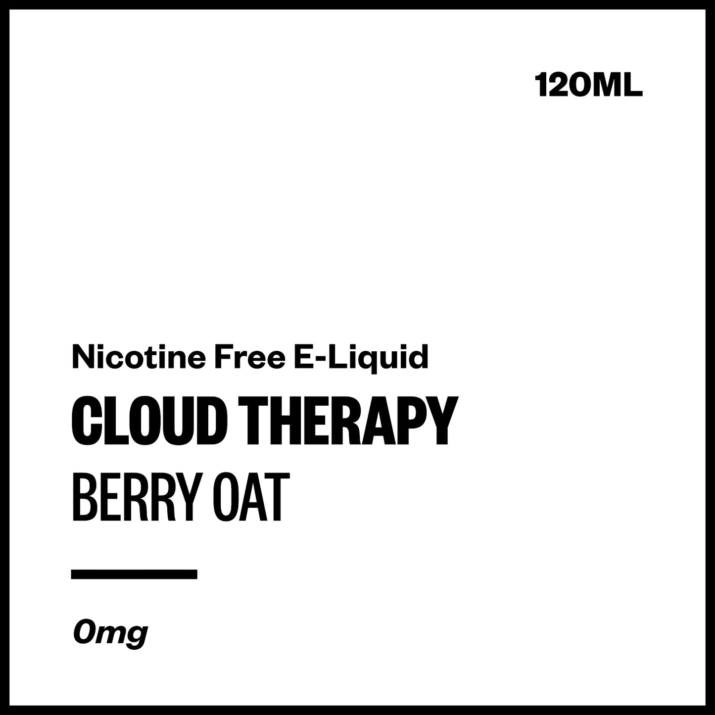 Cloud Therapy - Berry Oat (Nicotine Free E-Liquid 120ml) | Vapourium NZ
