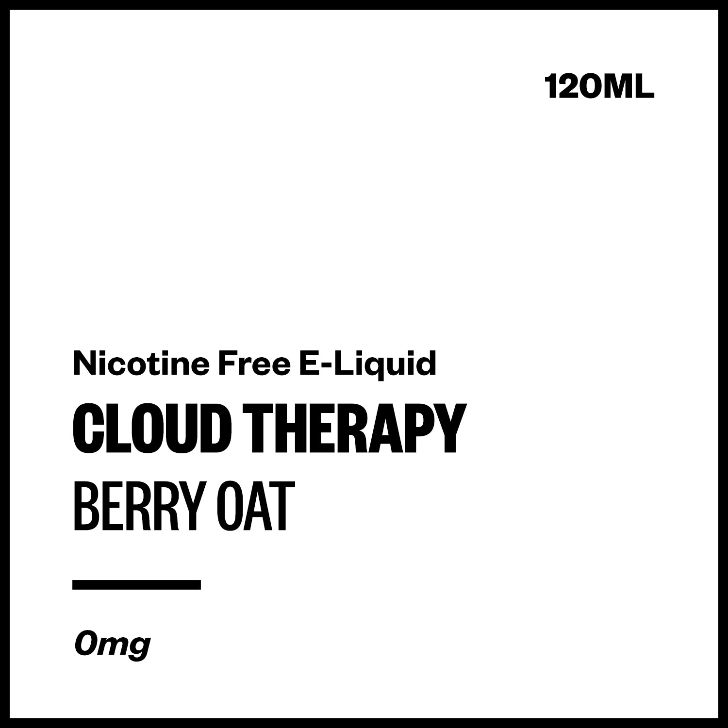Cloud Therapy - Berry Oat (Nicotine Free E-Liquid 120ml) | Vapourium NZ