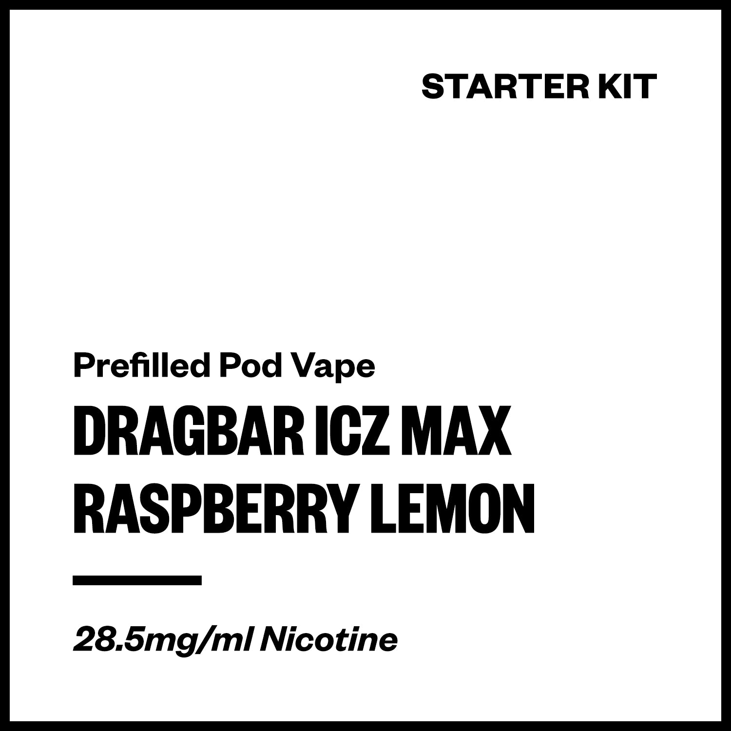 Dragbar ICZ Max - Raspberry Lemon (Starter Kit) | Vapourium NZ