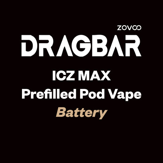 Dragbar ICZ MAX Reusable Battery - Vapourium Vape Shop NZ, Vape NZ, Disposable Vapes NZ, ZipPay/Afterpay Vape NZ, Vape Juice, Eliquid, Nic Salts, Freebase, Vaporium, Vapourium, Christchurch, Dunedin, Timaru.