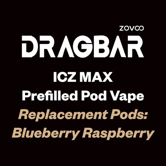 Dragbar ICZ Max Prefilled Pod (10000 Puff) - Blueberry Raspberry - Vapourium