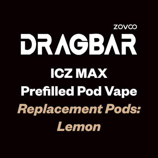 DRAGBAR ICZ MAX PREFILLED POD 10000 PUFFS - Lemon - Vapourium