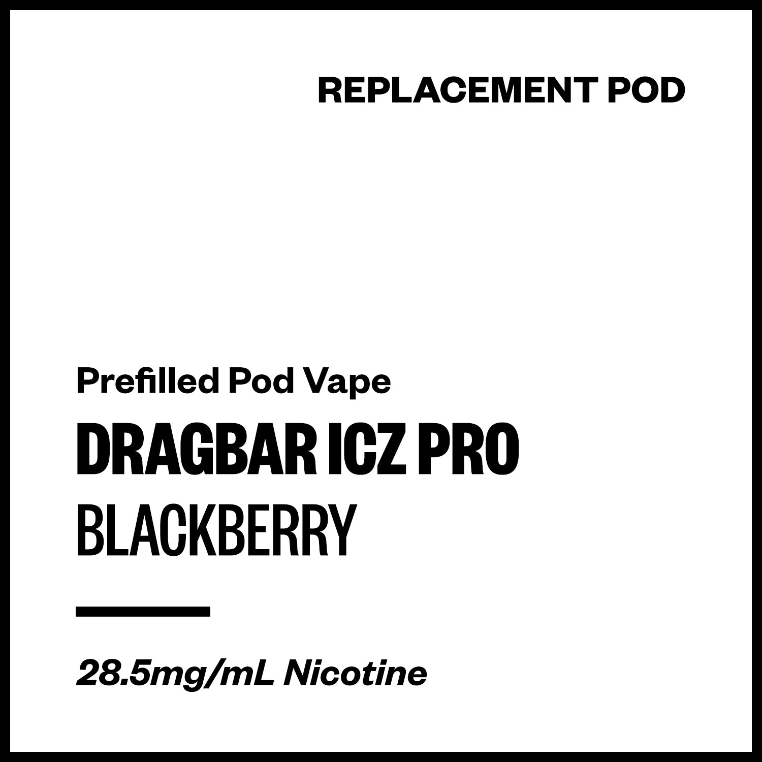 Dragbar ICZ Pro - Blackberry (Replacement Pod) | Vapourium NZ