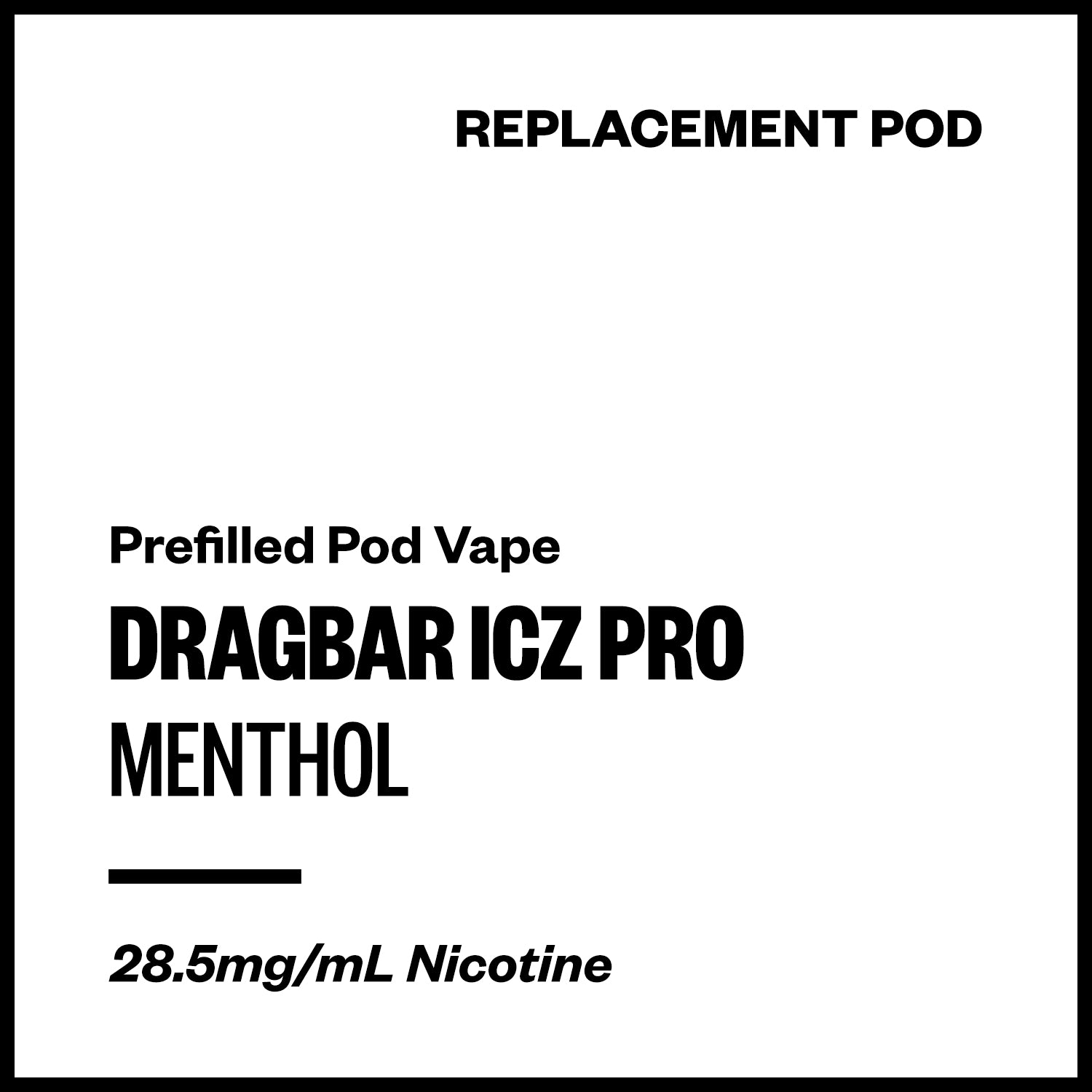 Dragbar ICZ Pro - Menthol (Replacement Pod) | Vapourium NZ