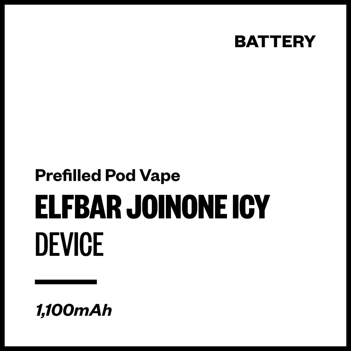 Elfbar JoinOne Icy - Device (Battery Only) | Vapourium NZ