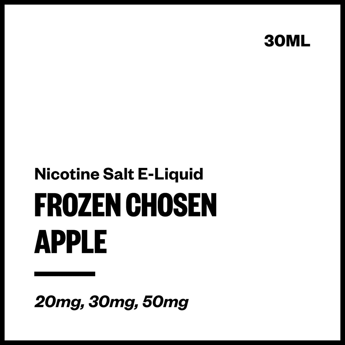 Frozen Chosen Nic Salt E-Liquid - Apple