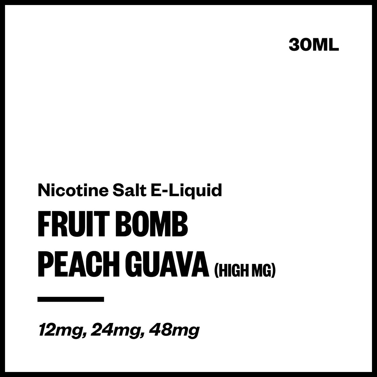 Fruit Bomb High MG Nic Salt E-Liquid - Peach Guava