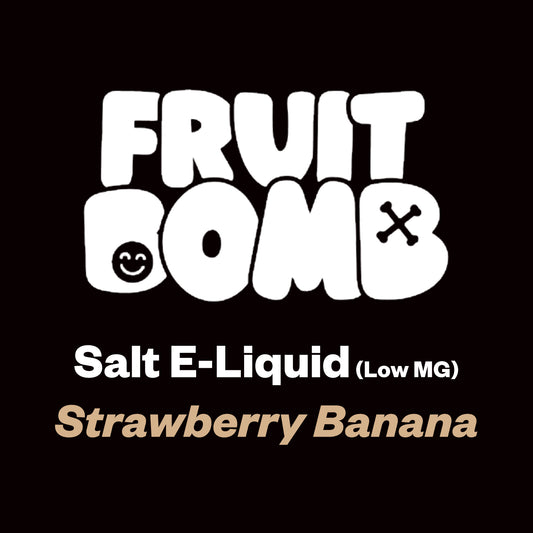 Fruit Bomb - Strawberry Banana - 60ml - Vapourium, First brick & mortar vape shop in NZ, Vape NZ, Disposable Vapes NZ, Vape Juice, Eliquid, Nic Salts, Freebase, Vaporium, Vapourium, Christchurch, Dunedin, Timaru.