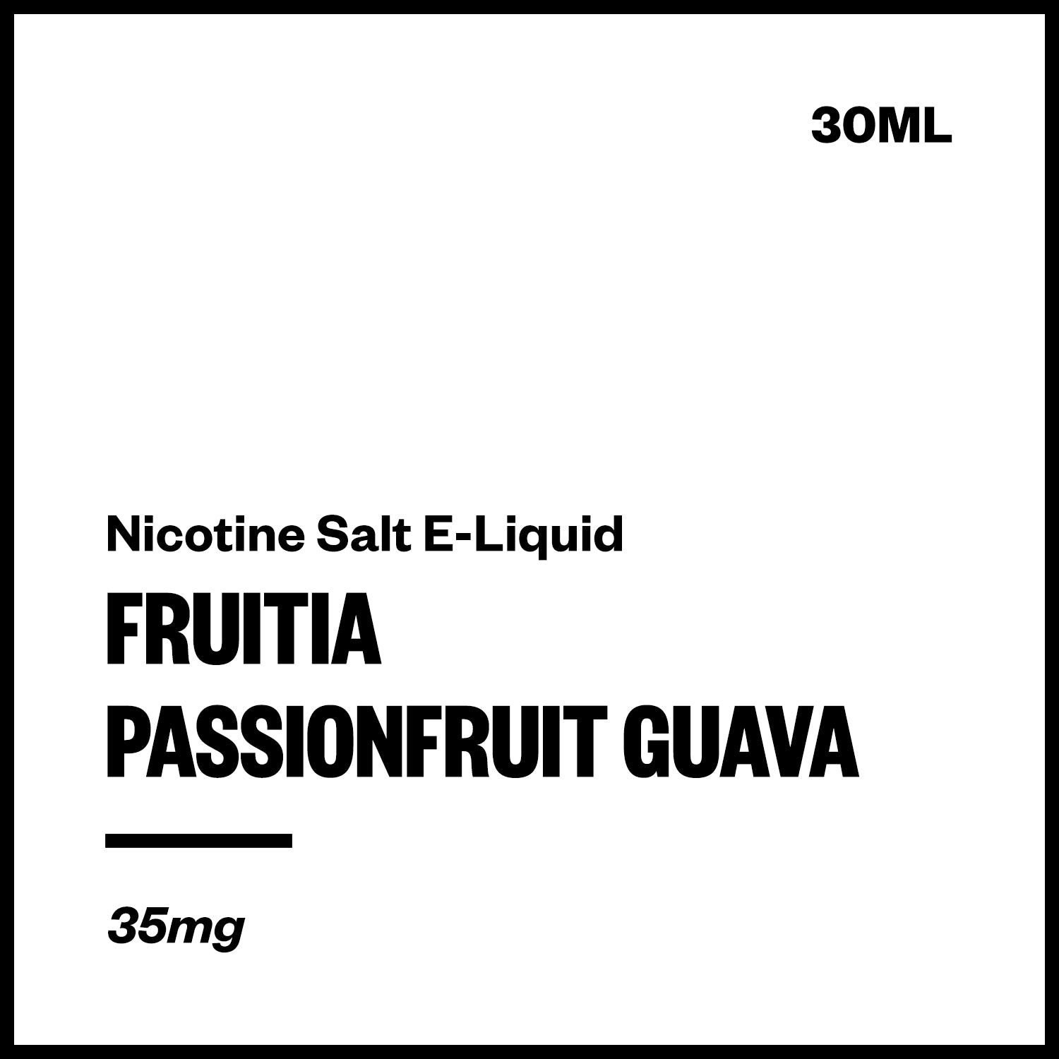 Fruitia - Passionfruit Guava (Nic Salt E-Liquid 30ml) | Vapourium NZ