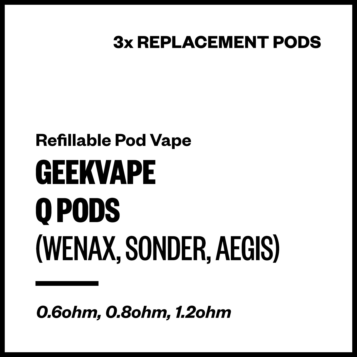 Geekvape Q Replacement Pods (3 Pack)  | Vapourium NZ