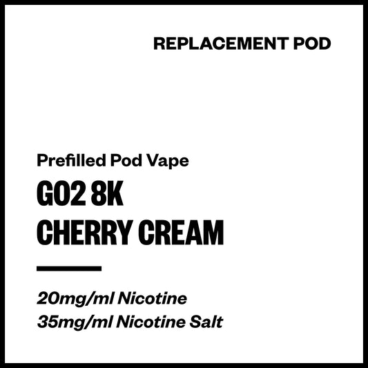 Go2 8K - Cherry Cream (Replacement Pod) | Vapourium NZ