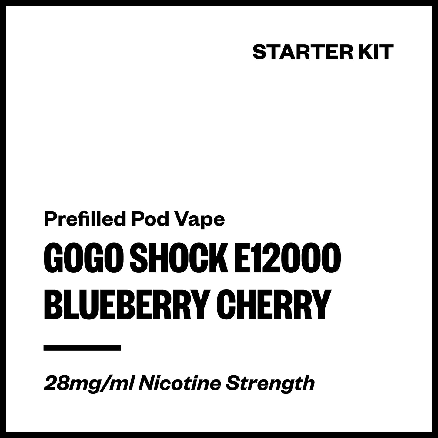 GoGo Shock E12000 - Blueberry Cherry (Starter Kit) | Vapourium NZ