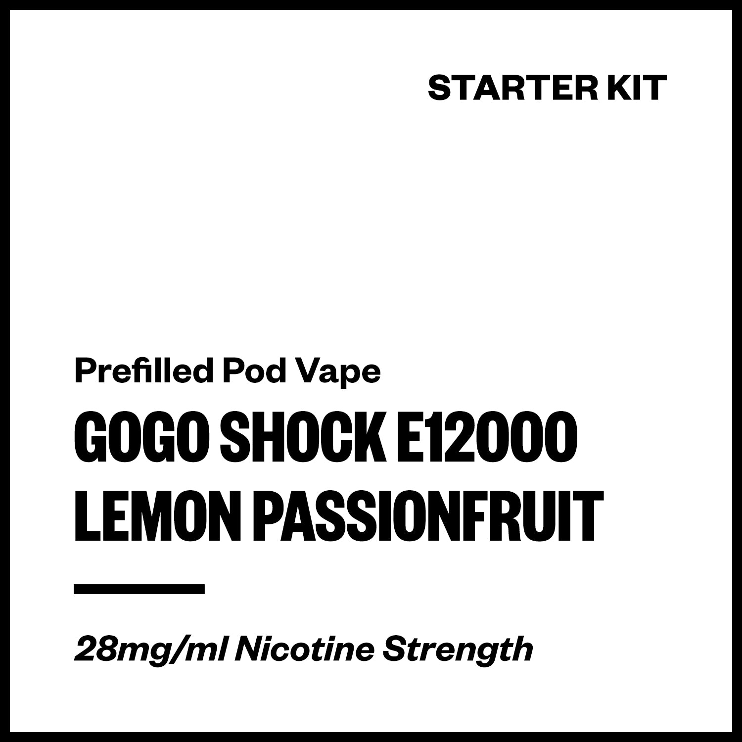 GoGo Shock E12000 - Lemon Passionfruit (Starter Kit) | Vapourium NZ