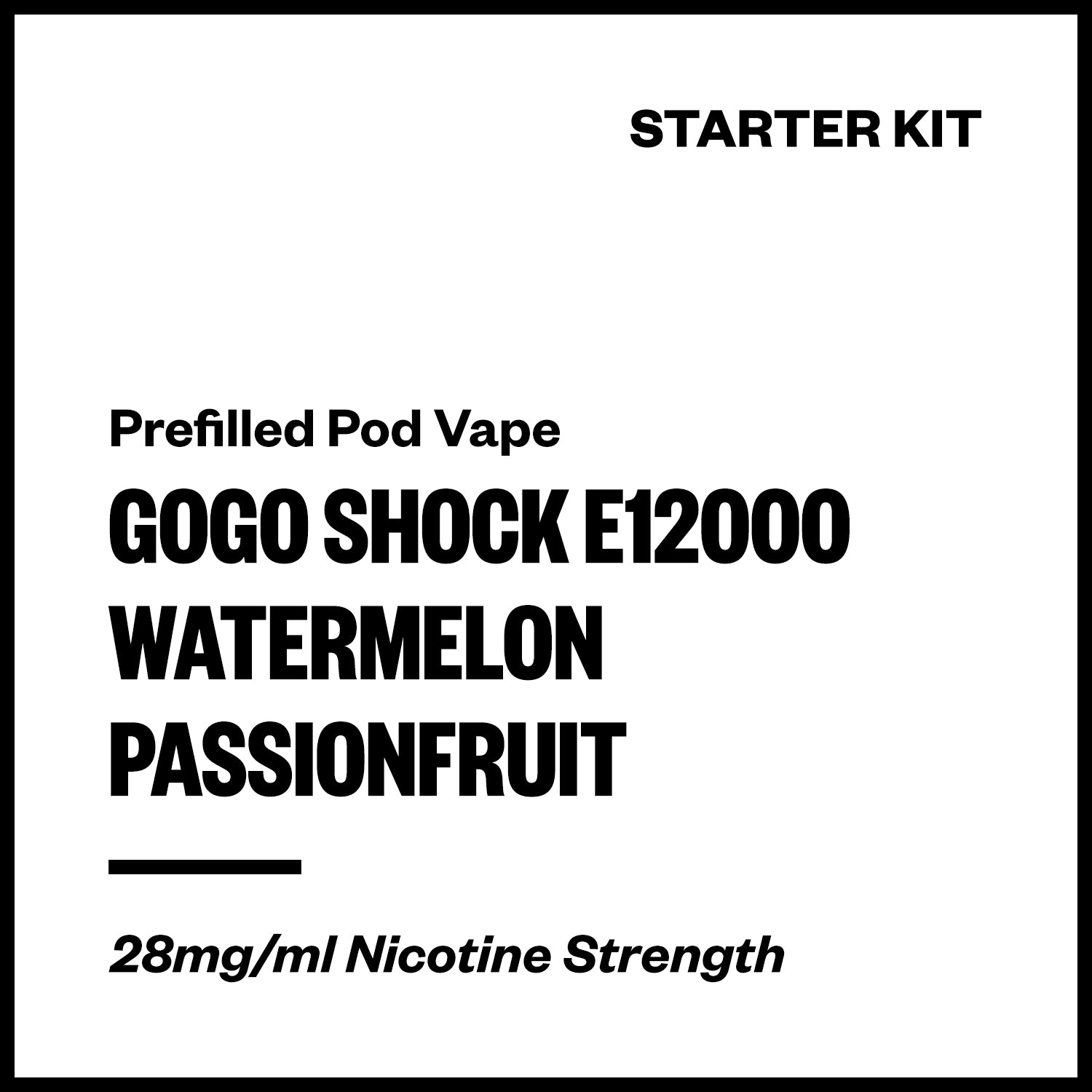 GoGo Shock E12000 - Watermelon Passionfruit (Starter Kit) | Vapourium NZ