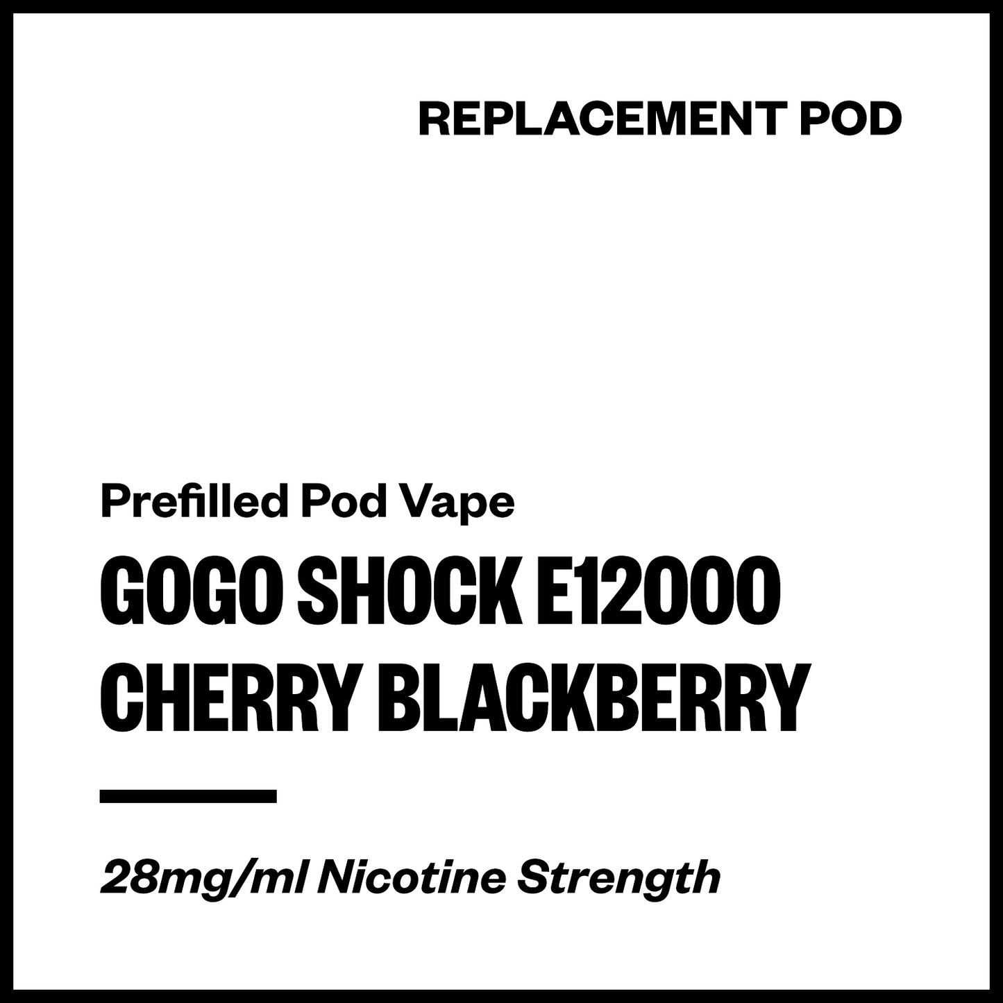 GoGo Shock E12000 - Cherry Blackberry (Replacement Pod) | Vapourium NZ