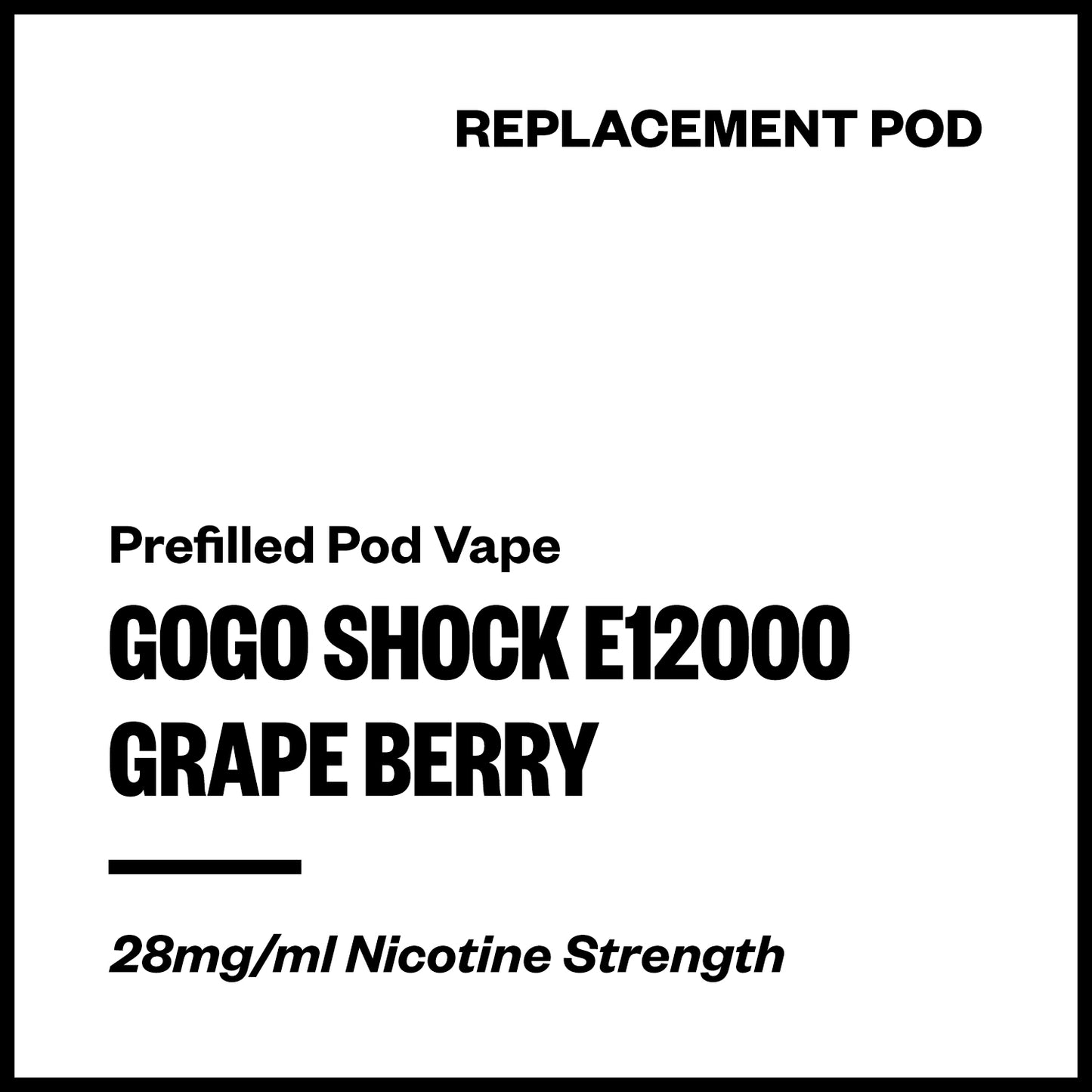 GoGo Shock E12000 - Grape Berry (Replacement Pod) | Vapourium NZ